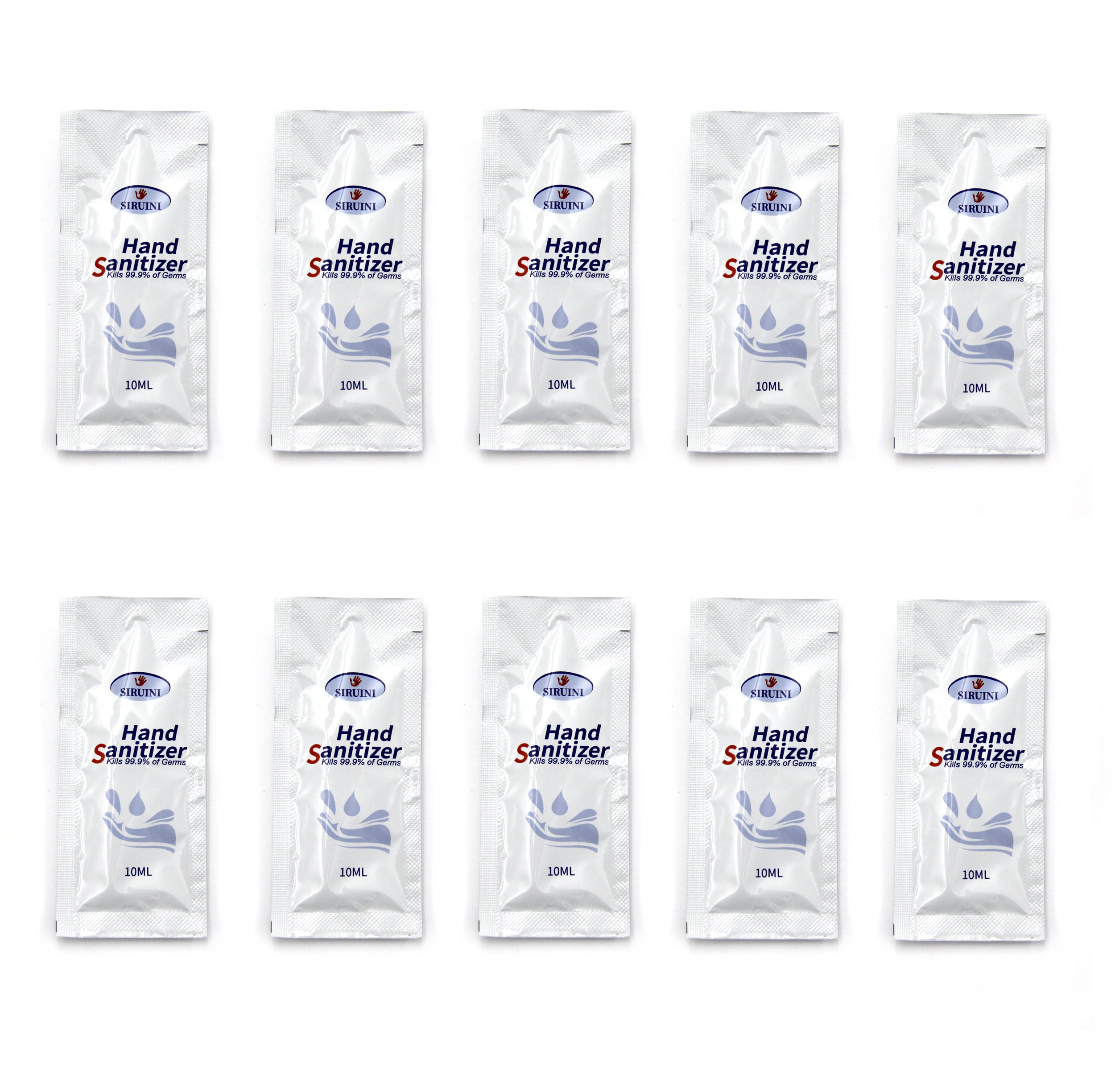 Hand Sanitizer Gel 10ML Travel Packets 75% Alcohol with Vitamin E and Aloe Vera