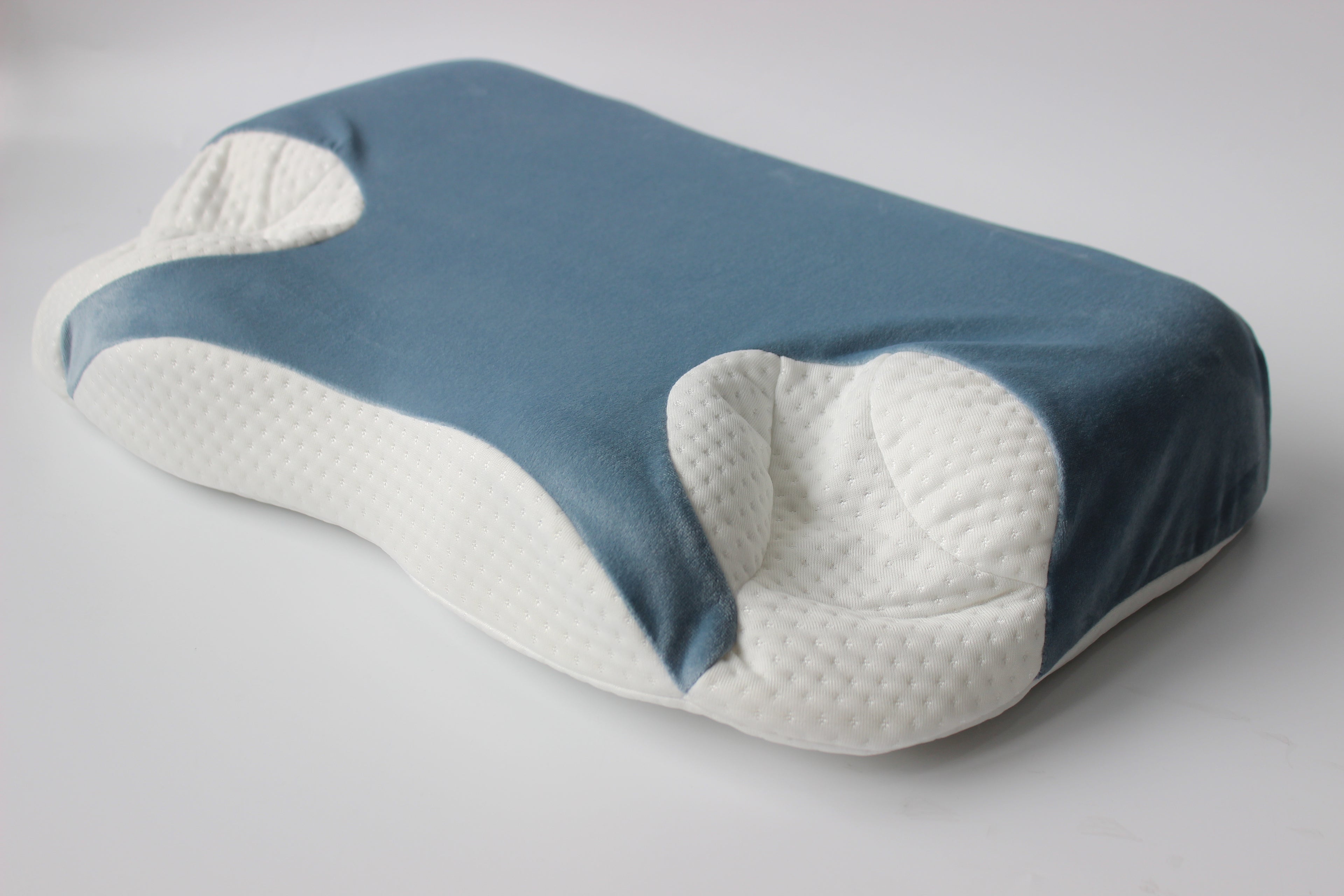 Foam CPAP Pillow for Sleep Apnea with Washable Cover (Blue)