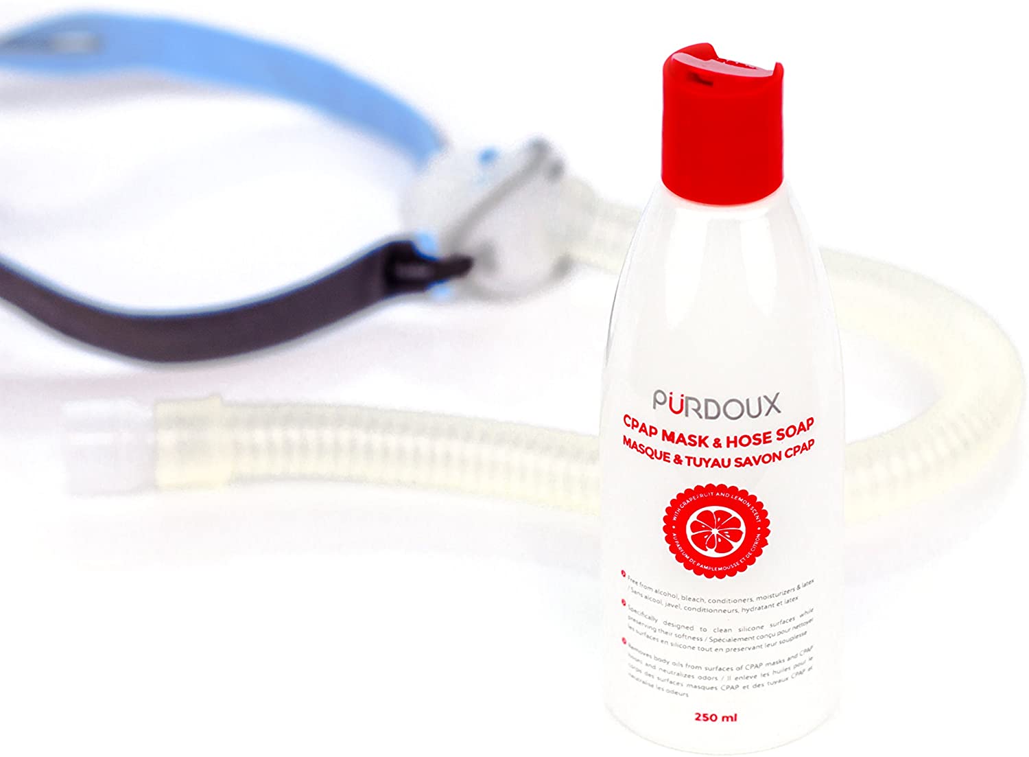 CPAP Mask & Hose Cleaning Soap 250 ml / 8.4 oz Each - Grapefruit-Lemon Scent
