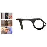 SaniKey Contactless Safety Tool Black - Door Opener Button Push No Touch Ribbed