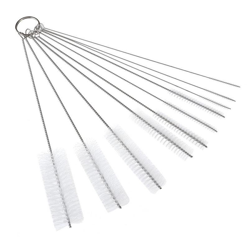 Cleaning Brush Set - Stainless Steel - 10 Pieces Various Sizes