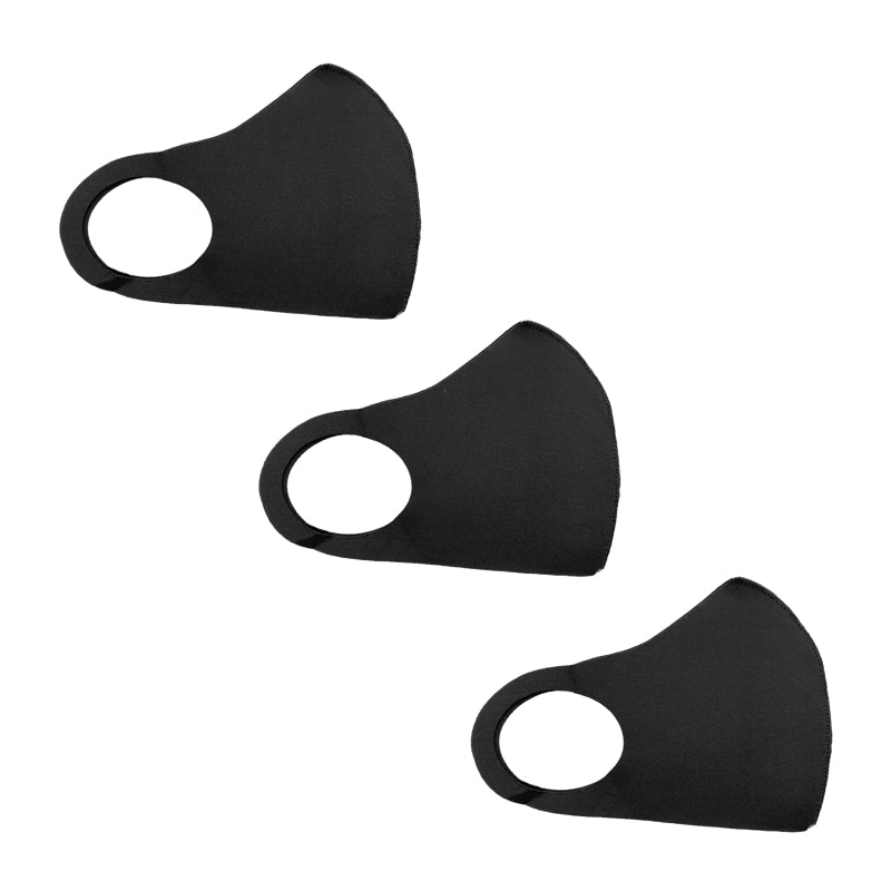 Face Mask Kit Comfortable Neoprene Reusable and Washable - Black Non-Medical